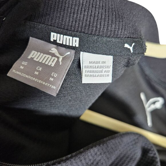 Puma NWOT Sleevelss Black White Jumpsuit Drawsting Waist  pockets Women's Size M - Picture 3 of 15